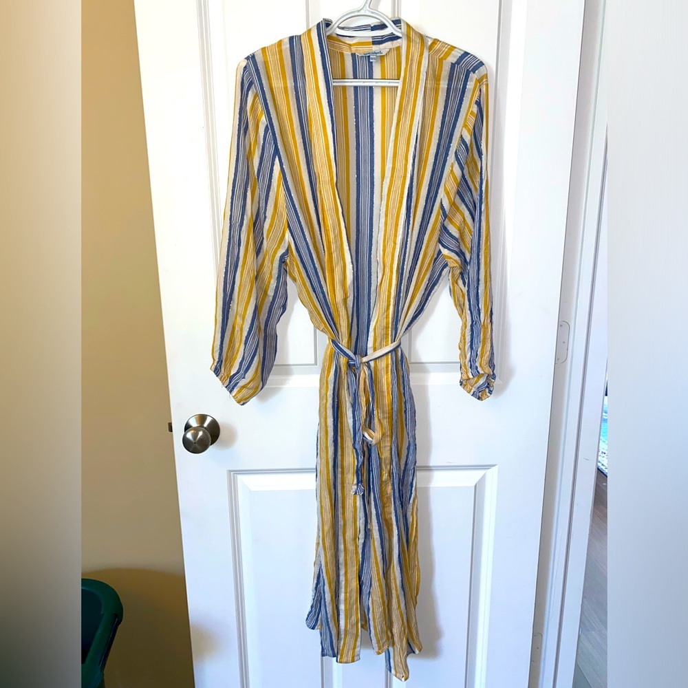 Blue Island Robe Kimono Cover Up One Size